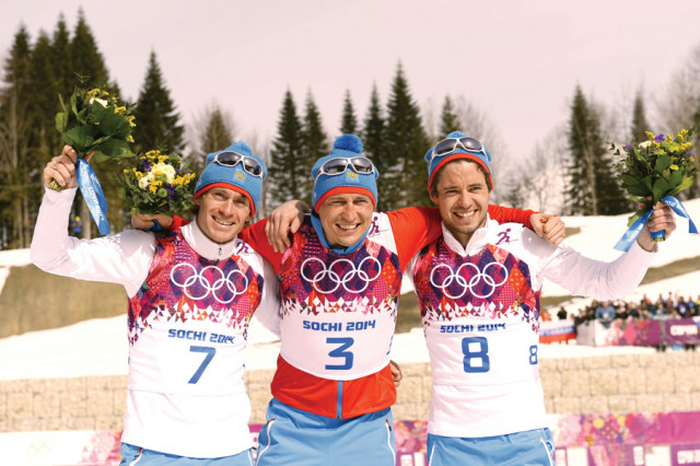 legkov won gold in the blue riband distance his russian teammates took silver and bronze as the hosts confirmed their supremacy in sochi photo afp legkov won gold in the blue riband distance his russian teammates took silver and bronze as the hosts confirmed their supremacy in sochi photo afp