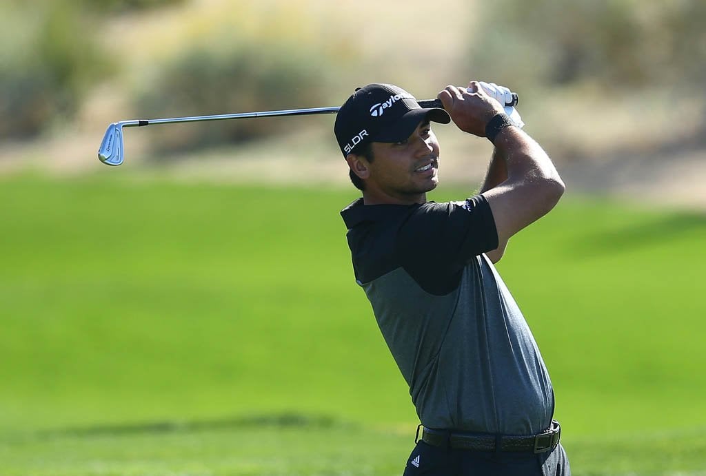 jason day of australia plays his second shot on the second hole during the quarterfinal of the world golf championships   accenture match play championship at the golf club at dove mountain on february 22 2014 in marana arizona photo afp