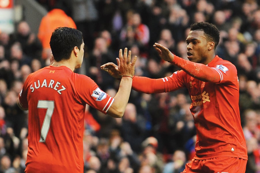 daniel sturridge gives a stellar performance as liverpool defeat swansea 4 3 in a thriller at anfield photo afp