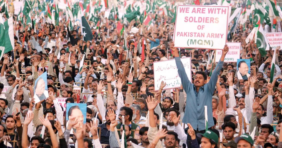 mqm supporters gather at a rally in karachi photo athar khan express mqm supporters gather at a rally in karachi photo athar khan express