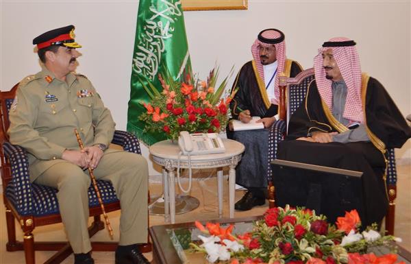 coas general raheel sharif in a meeting with saudi crown prince salman bin abdul aziz in islamabad on february 17 2014 photo ispr