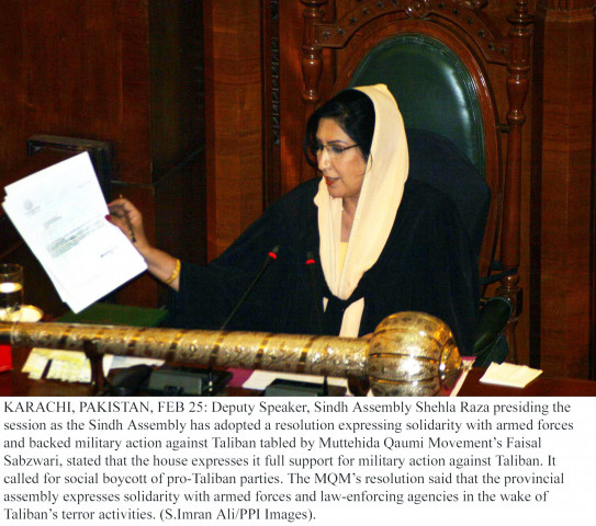 deputy speaker sindh assembly holds up a resolution approved in the assembly on tuesday photo ppi deputy speaker sindh assembly holds up a resolution approved in the assembly on tuesday photo ppi