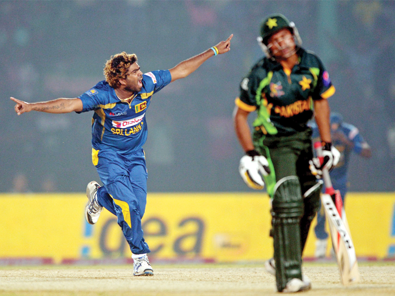 malinga s five wicket haul was his first in one day internationals since january 2012 with his performance helping sri lanka claim a sensational win in the opening match of the asia cup photo afp