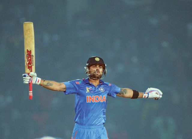 kohli smashed 136 off 122 balls to steer india past the challenging target in 49 overs photo afp kohli smashed 136 off 122 balls to steer india past the challenging target in 49 overs photo afp