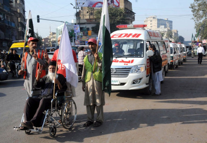 promoting unity abdul sattar edhi leads peace walk in the city