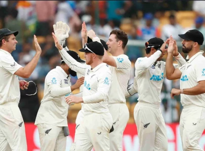 nz vs ind new zealand defeat india by eight wickets in bengaluru test