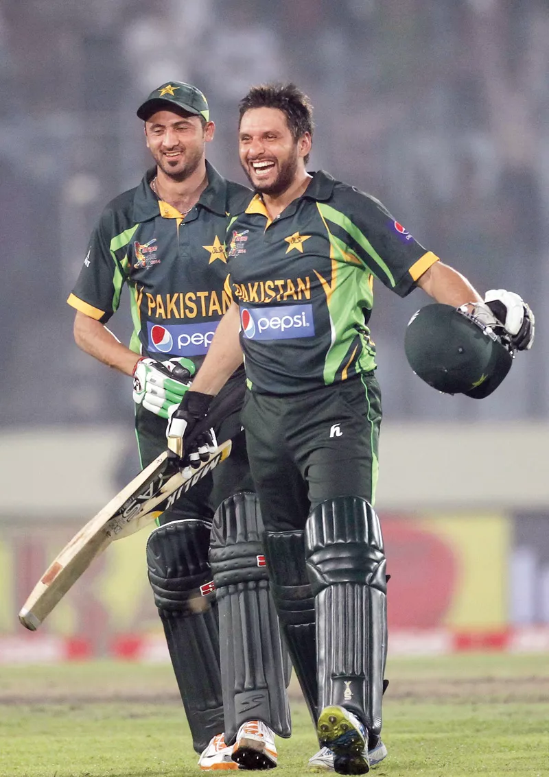 shahid afridi unleashed two stunning strikes that went for sixes as pakistan defeated archrivals india to stay alive in the asia cup photo reuters shahid afridi unleashed two stunning strikes that went for sixes as pakistan defeated archrivals india to stay alive in the asia cup photo reuters