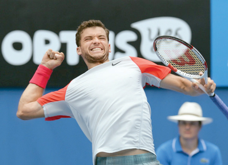 dimitrov held on to take the decider into a tiebreak and completed the victory on his first match point photo file afp