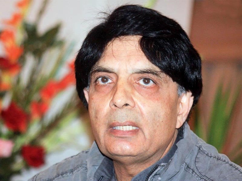 whatever action the government took was in retaliation to violent attacks says interior minister chaudhry nisar ali khan photo file