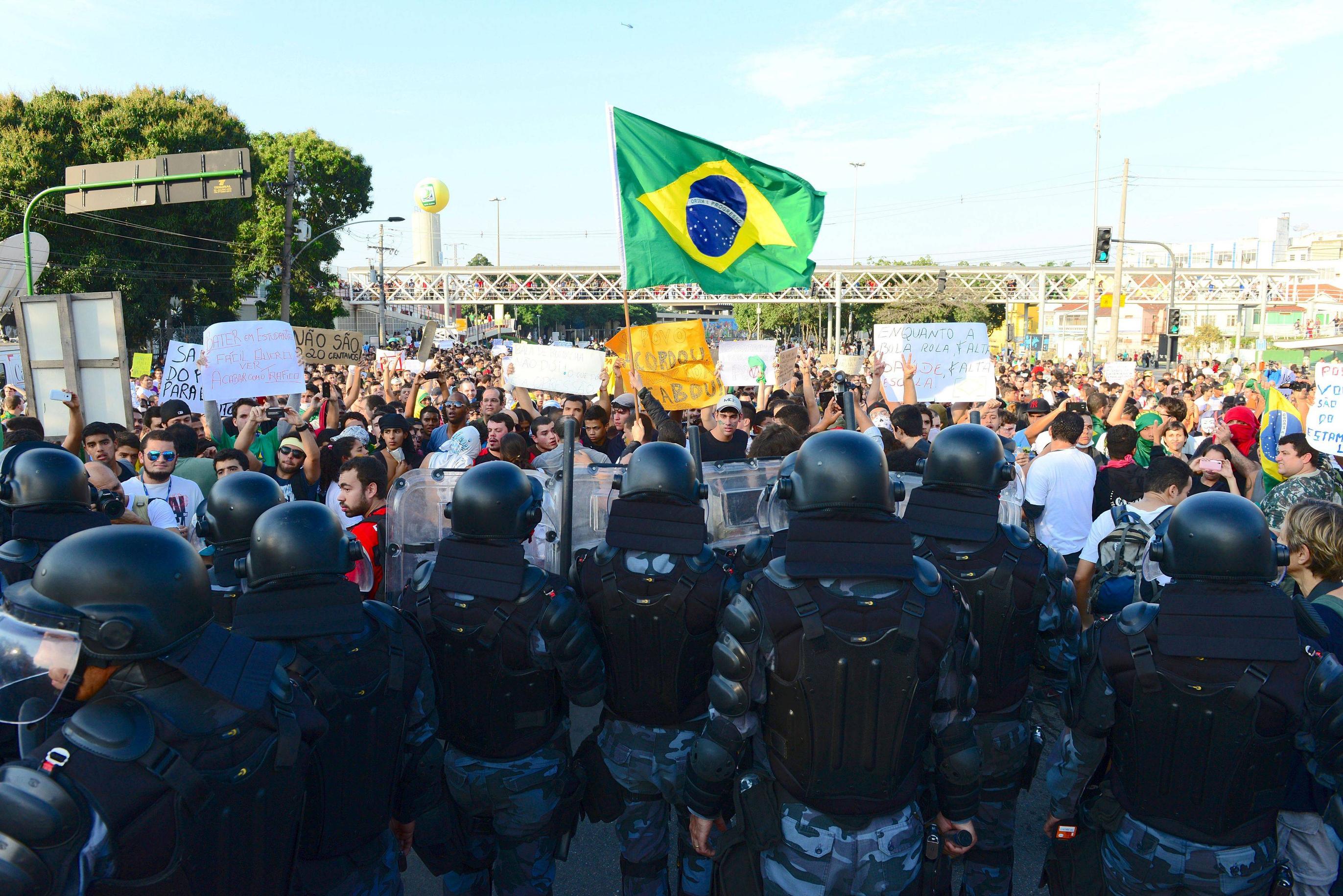 brazil was caught out by the biggest protests in a generation last june during the confederations cup dress rehearsal event which saw more than one million people take to the streets photo afp file