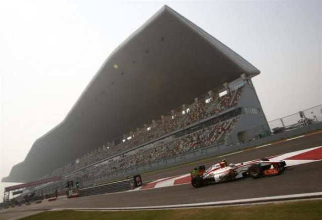 hrt formula one driver narain karthikeyan of india drives out of the pit lane during the first practice session of the indian f1 grand prix at the buddh international circuit in greater noida on the outskirts of new delhi october 26 2012 photo reuters hrt formula one driver narain karthikeyan of india drives out of the pit lane during the first practice session of the indian f1 grand prix at the buddh international circuit in greater noida on the outskirts of new delhi october 26 2012 photo reuters