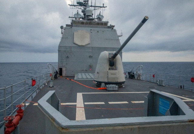 ticonderoga class guided missile cruiser uss antietam cg 54 deployed to the us 7th fleet area of operations conducts underway operations in the taiwan strait august 28 2022 photo reuters ticonderoga class guided missile cruiser uss antietam cg 54 deployed to the us 7th fleet area of operations conducts underway operations in the taiwan strait august 28 2022 photo reuters