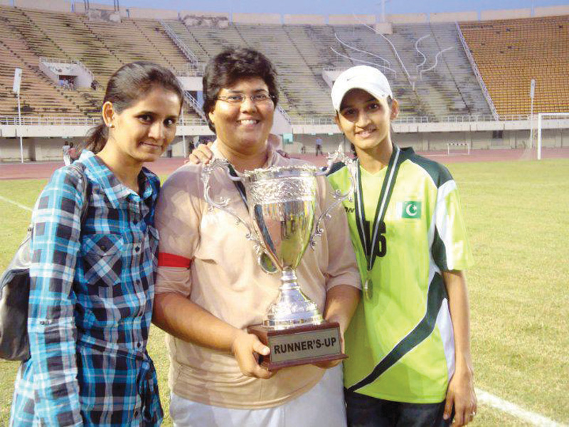 sadia has found a home in the sport of football and her passion has grown the potential of many female footballers in the country photo sadia sheikh