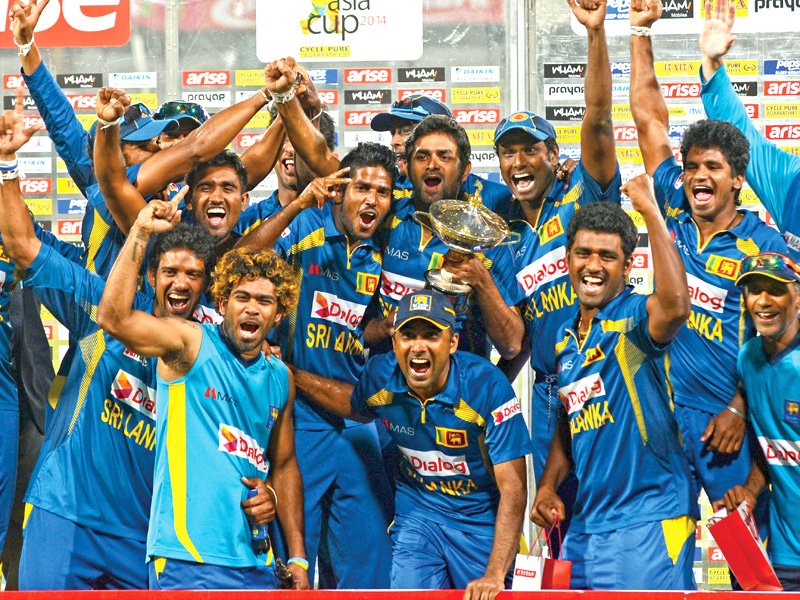 sri lanka won the asia cup for the fifth time after taking the trophy home in 1986 1997 2004 and 2008 photo afp