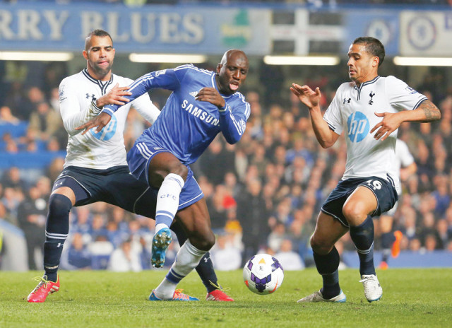 substitute demba ba capitalised on two late defensive mistakes to score twice in the final two minutes of normal time photo reuters substitute demba ba capitalised on two late defensive mistakes to score twice in the final two minutes of normal time photo reuters