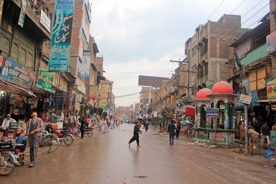 qissa khwani bazaar remained largely deserted during the sixth round of sehat ka insaf in the city photo muhammad iqbal express