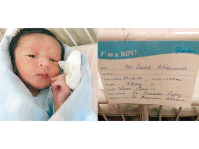 according to reports his wife sara bharwana gave birth to a 3 2 kg baby boy at a private hospital in lahore at 11 49am according to reports his wife sara bharwana gave birth to a 3 2 kg baby boy at a private hospital in lahore at 11 49am