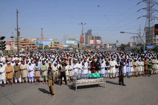 maulana farooqui who led the prayers demands that the government provide protection to aswj members and arrest the killers photo express