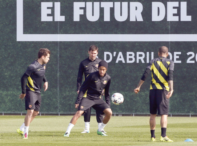barca boss gerardo martino has a fully fit squad to choose from and is expected to make just one change from the first leg with neymar coming in for chilean alexis sanchez up front photo reuters barca boss gerardo martino has a fully fit squad to choose from and is expected to make just one change from the first leg with neymar coming in for chilean alexis sanchez up front photo reuters