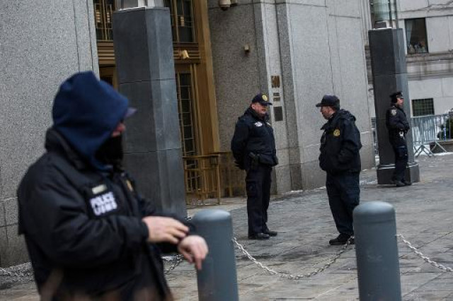 security guards stand outside federal court as the trial for osama bin laden 039 s son in law sulaiman abu ghaith begins on march 3 2014 in new york city photo afp security guards stand outside federal court as the trial for osama bin laden 039 s son in law sulaiman abu ghaith begins on march 3 2014 in new york city photo afp