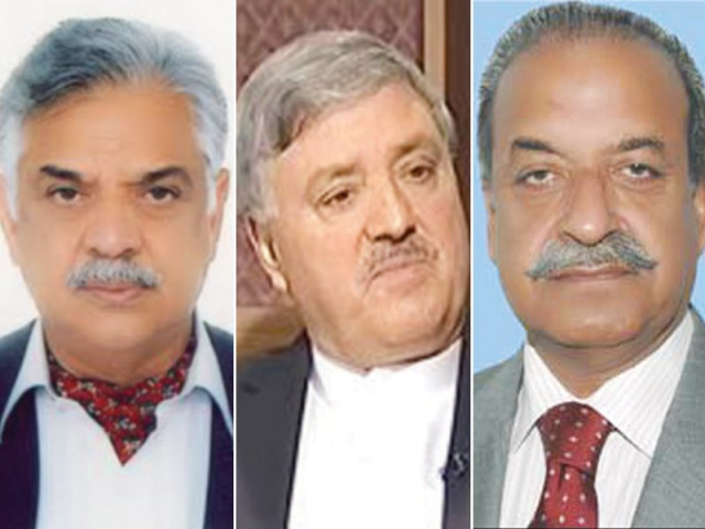 iqbal zafar jhagra maj r amir and sardar mehtab abbasi photo file iqbal zafar jhagra maj r amir and sardar mehtab abbasi photo file