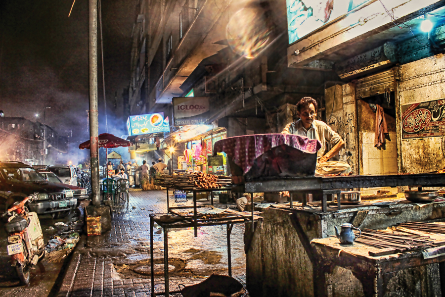 gurumandir in karachi is known for its offerings of barbeque it is said the locale takes its name from a small temple near islamia college photo asfand majeed