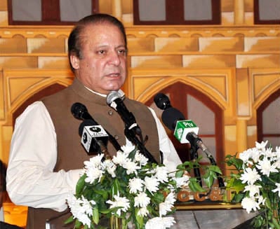 we are here today to discuss the law and order situation prime minister nawaz sharif in karachi photo pid