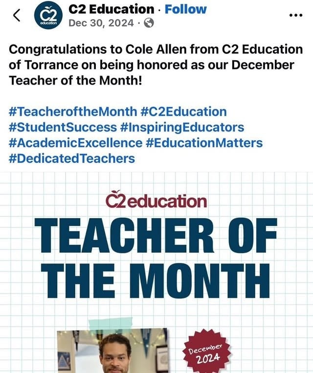 Screenshot of facebook post