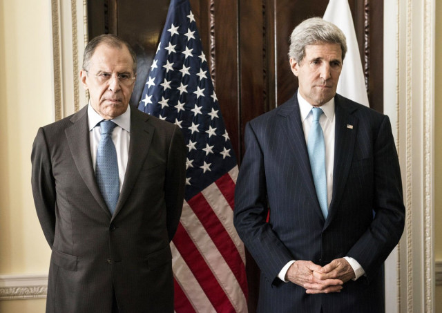 smug talks russian foreign minister sergey lavrov l and us secretary of state john kerry stand together before a meeting at winfield house in london on march 14 2014 photo afp smug talks russian foreign minister sergey lavrov l and us secretary of state john kerry stand together before a meeting at winfield house in london on march 14 2014 photo afp
