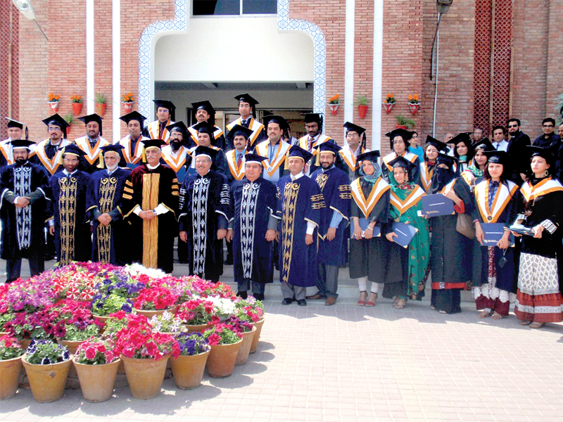 a total of 1 100 graduate and postgraduate students who had passed their respective programmes since sukkur iba s inception were conferred degrees on saturday photo express