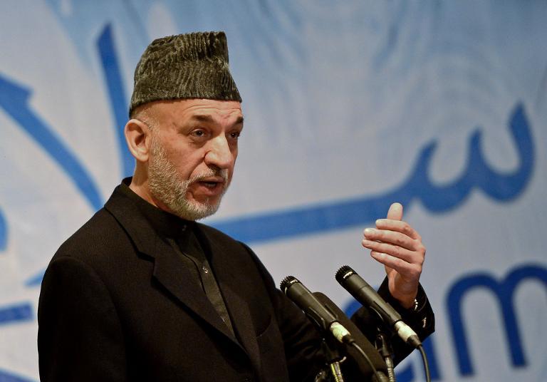 afghan president hamid karzai speaking during a ceremony in kabul on february 4 2014 photo afp