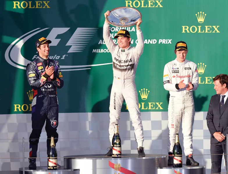 rosberg whose father keke won the 1982 world championship powered away from third on the grid to give mercedes the opening race of the new season by almost 25 seconds photo reuters rosberg whose father keke won the 1982 world championship powered away from third on the grid to give mercedes the opening race of the new season by almost 25 seconds photo reuters