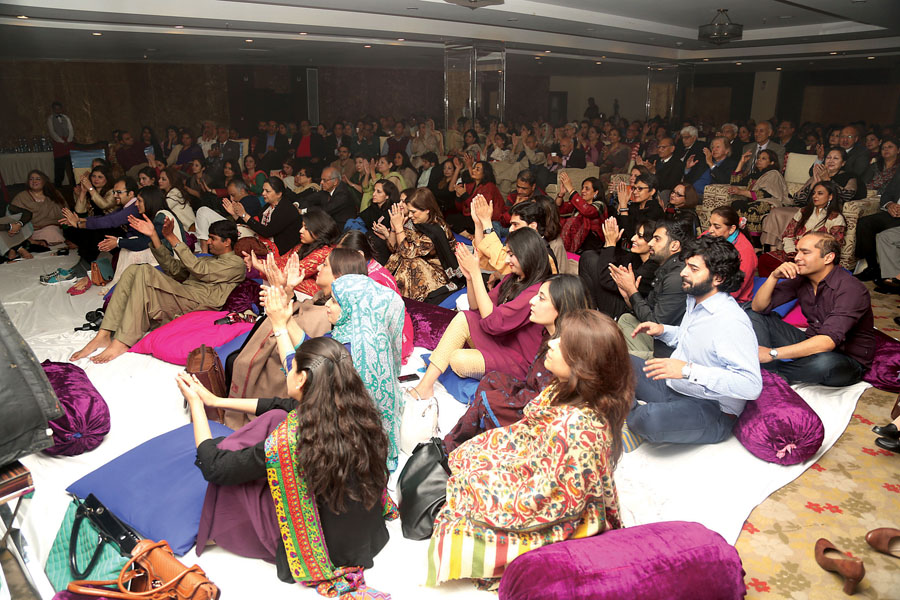 audience applaud a popular ghazal being presented by tina sani at a concert in islamabad photos express
