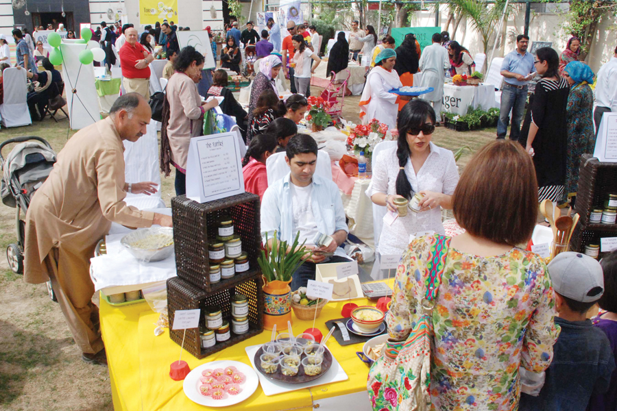 visitors at khalid market were also told about the benefits of the organic products on sale most of these products are home grown and locally produced photo shafiq malik express