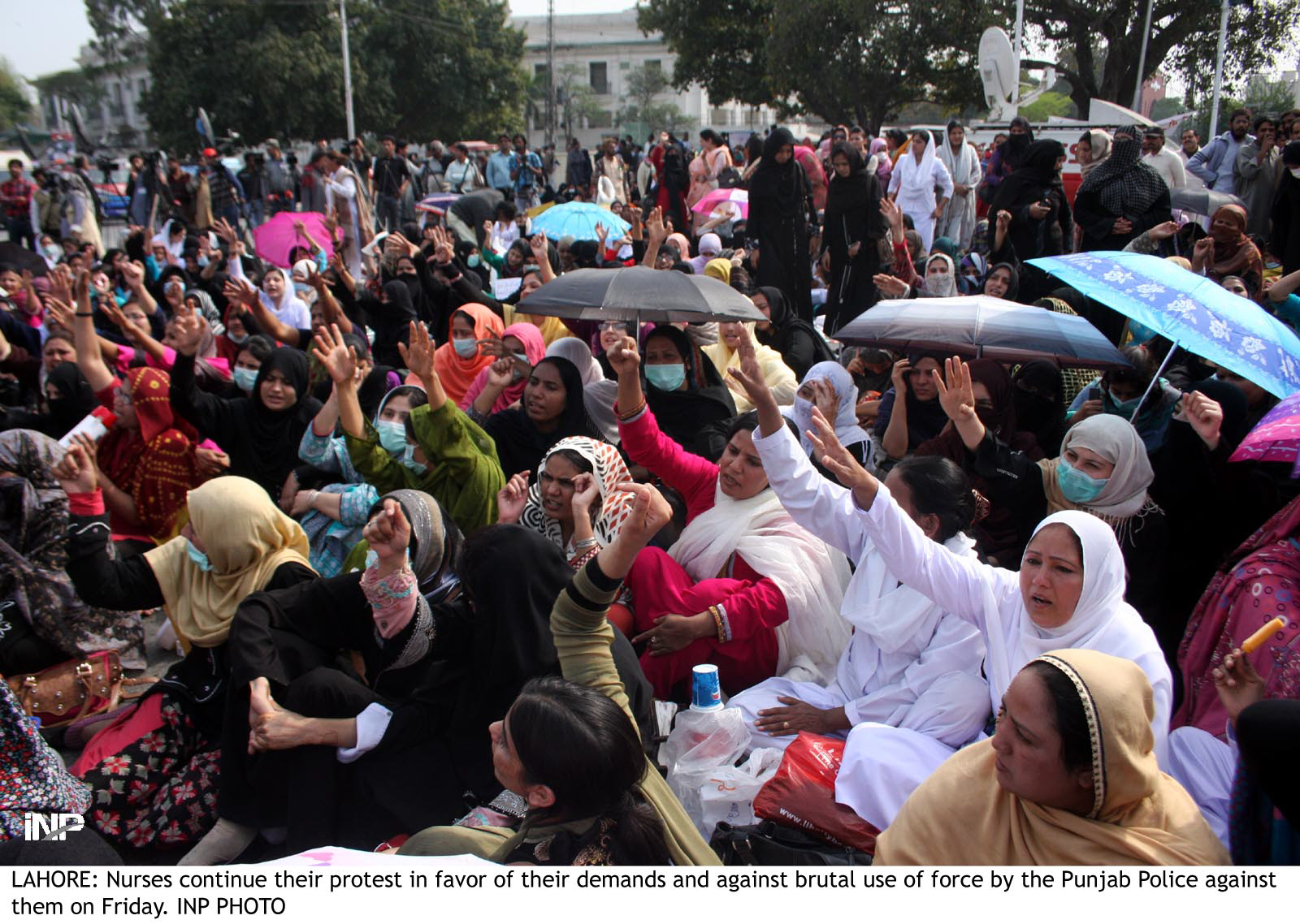 file photo of nurses protesting in lahore photo inp file