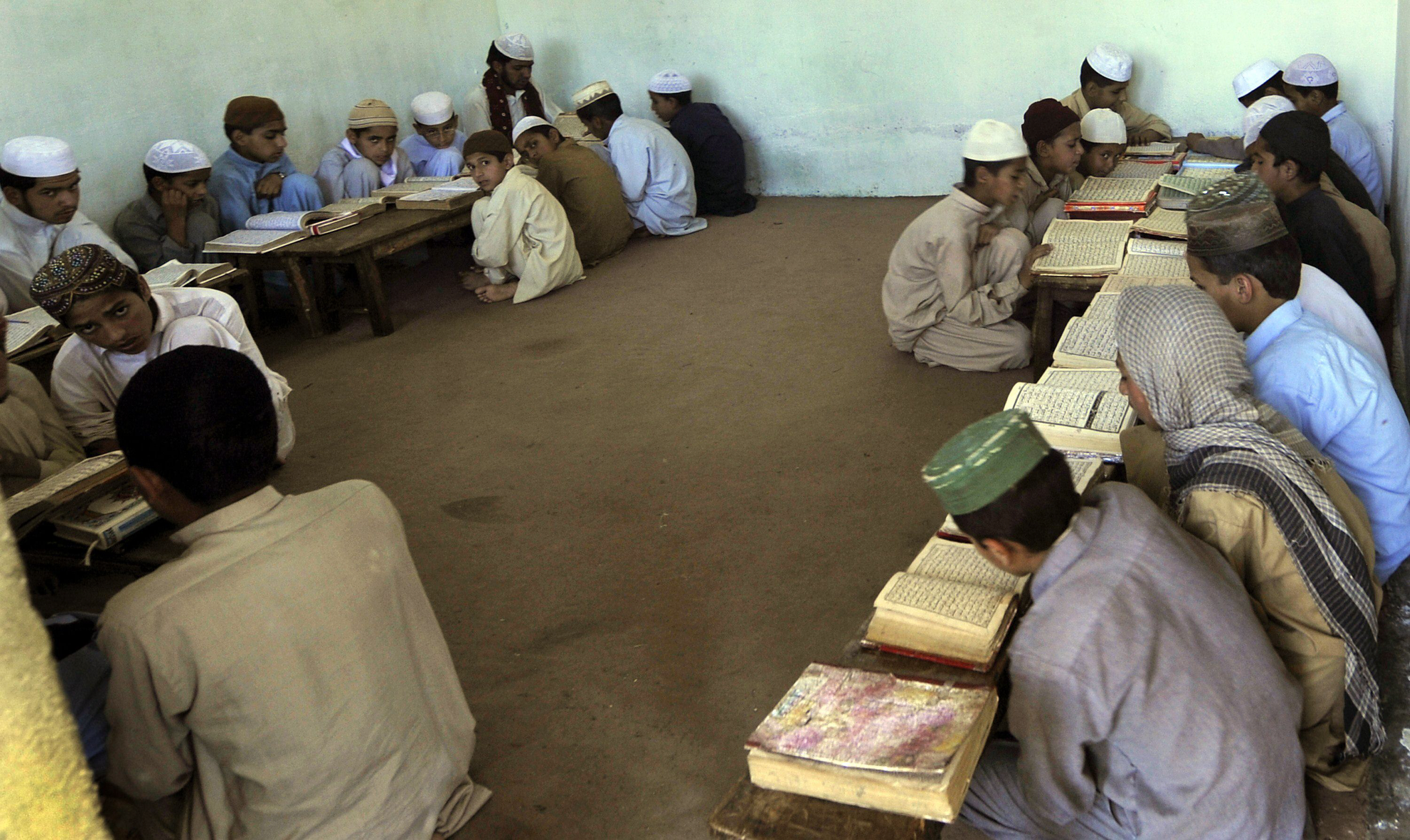 a file photo of a madrassa in pakistan photo afp