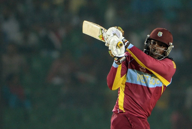 west indies batsman chris gayle plays a shot during the icc world twenty20 cricket tournament warm up match between england and the west indies at the khan shaheb osman ali stadium in fatullah on the outskirts of dhaka on march 18 2014 photo afp west indies batsman chris gayle plays a shot during the icc world twenty20 cricket tournament warm up match between england and the west indies at the khan shaheb osman ali stadium in fatullah on the outskirts of dhaka on march 18 2014 photo afp