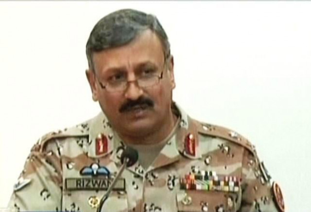 an express news screengrab showing dg rangers rizwan akhtar