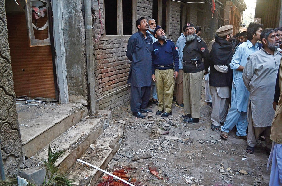 police officials believe the blast was extortion related but the victims were just passersby photo muhammad iqbal express