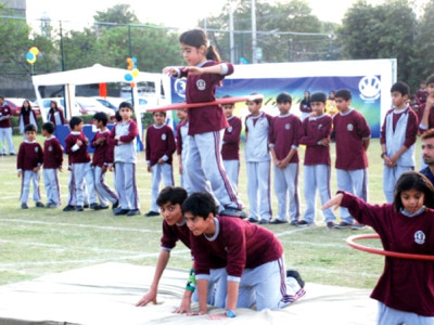 young athletes city school holds sports day