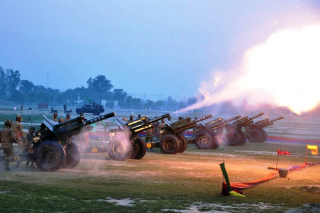 the 21 guns salute took place at burki six kilometres away from the border photo inp the 21 guns salute took place at burki six kilometres away from the border photo inp