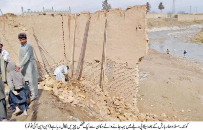 second consecutive day four dead as rain batters balochistan