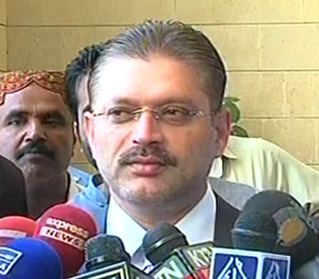 express news screengrab of sindh minister for information and local government sharjeel inam memon