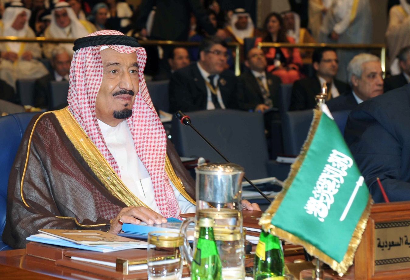 saudi crown prince salman bin abdulaziz al saud attends the 25th arab league summit at bayan palace in kuwait city on march 25 2014 photo afp