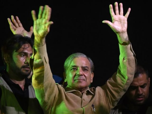 shahbaz sharif the younger brother of ousted pakistani prime minister nawaz sharif and the head of pakistan muslim league  nawaz pml n waves to supporters during an election campaign meeting in karachi on june 25 2018 photo afp shahbaz sharif the younger brother of ousted pakistani prime minister nawaz sharif and the head of pakistan muslim league  nawaz pml n waves to supporters during an election campaign meeting in karachi on june 25 2018 photo afp