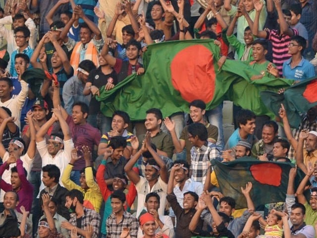 bangladesh threatened to ban local supporters on tuesday from stadiums if they were seen carrying the flags of other teams competing in the tournament photo afp file