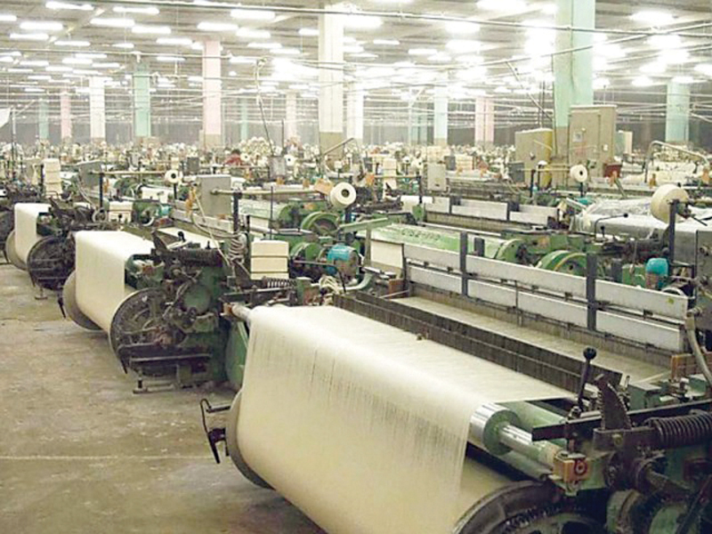 chief minister says textile sector had a major share in the country s exports photo file