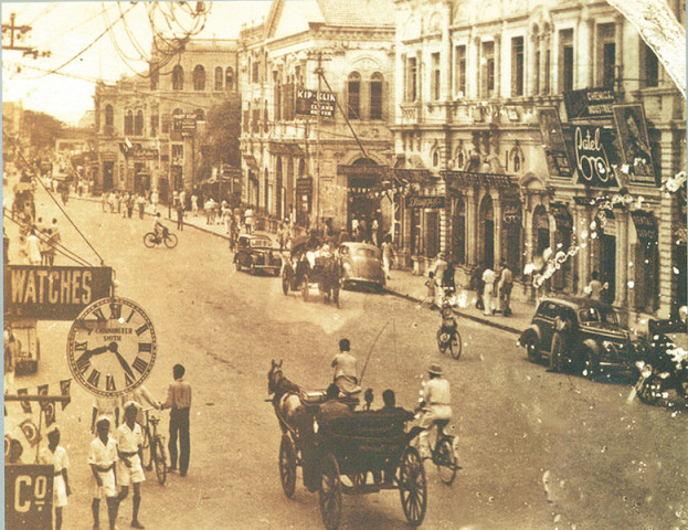 one of the first tasks undertaken by the british was the construction of the sindh pishin railway line above a busy street in karachi where horse driven buggies ran side by side with motor vehicles below photo courtesy a monograph of sindh through the centuries one of the first tasks undertaken by the british was the construction of the sindh pishin railway line above a busy street in karachi where horse driven buggies ran side by side with motor vehicles below photo courtesy a monograph of sindh through the centuries