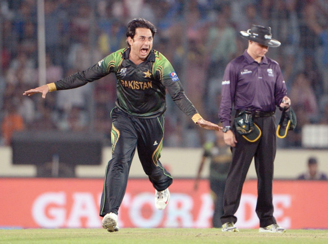 although ajmal has shown relatively lacklustre form with two wickets from two matches the bowler is raring to contribute more in the remaining matches photo afp although ajmal has shown relatively lacklustre form with two wickets from two matches the bowler is raring to contribute more in the remaining matches photo afp