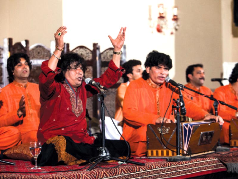 faiz ali and his qawwals enthralling the audience photo myra iqbal express